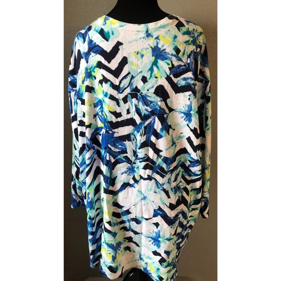 CJ Banks women's print cardigan, Romacci plaid flannel, Chico's tank size 3x - Picture 6 of 11